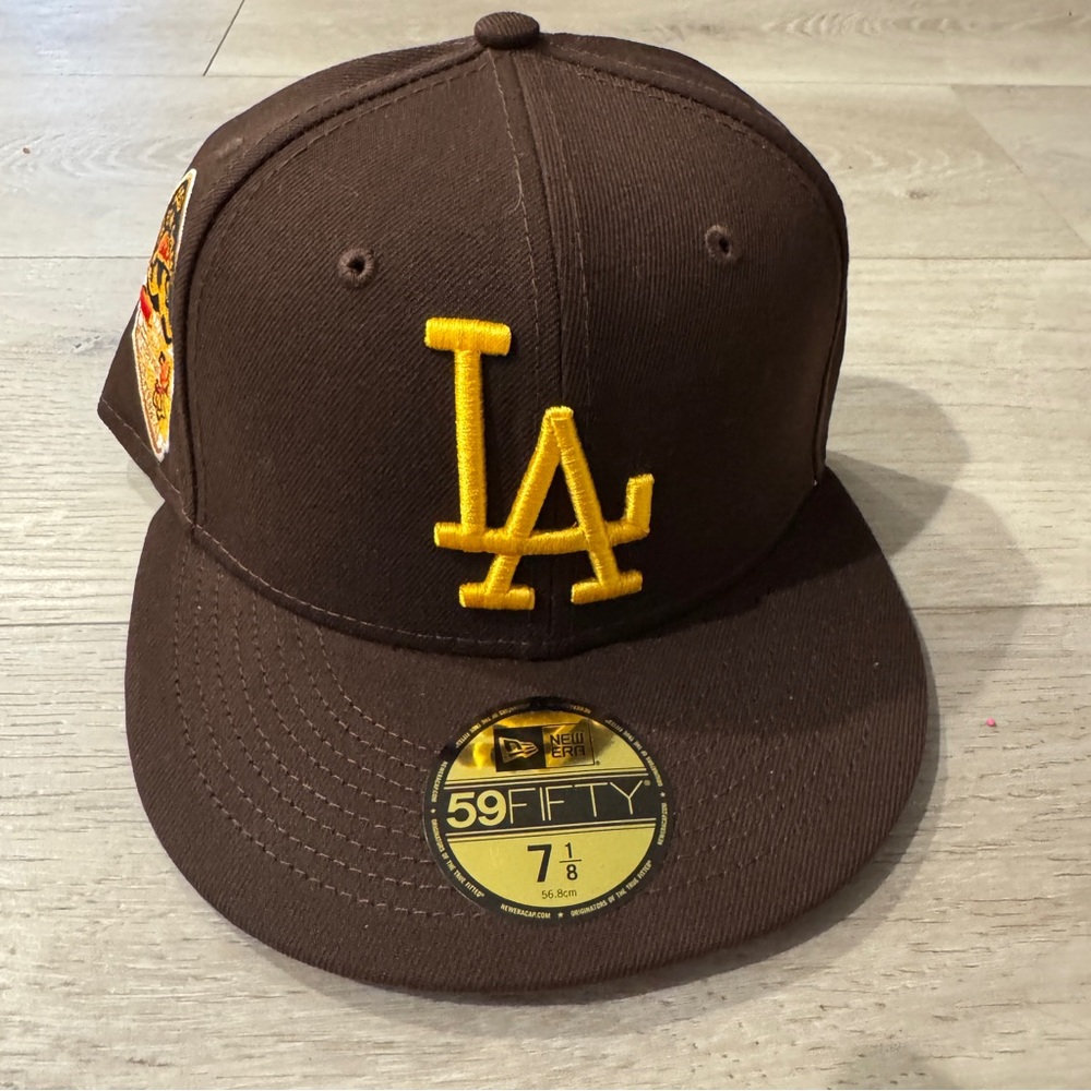 New Era LA Dodgers 1959 All-Star Game Pirates Baseball Hat Cap sz. 7 1/8 Brown
